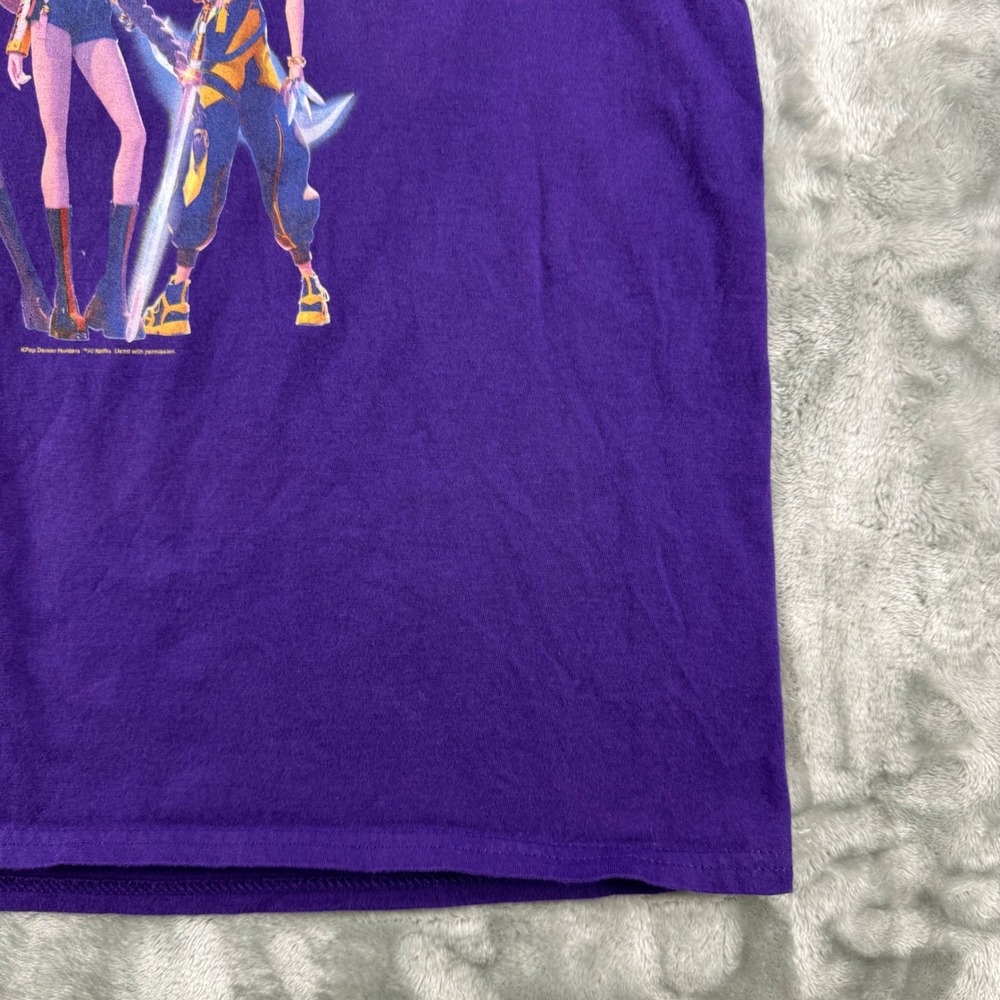 Netflix K-Pop Demon Hunters Purple Graphic T-Shirt Kids Youth Medium Port Co - Picture 9 of 13